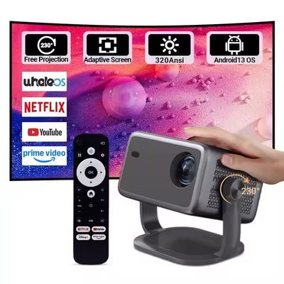 Bom preço Wifi6 4K Smart DMD Projector 1080P Projector de filme DLP portátil on-line